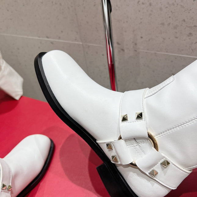 VALENTINO 25S KNEE-HIGH BOOTS IN WHITE CALFSKIN STYLE 3