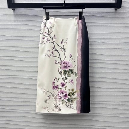 DIOR PRINTED STRAIGHT SKIRT 272228