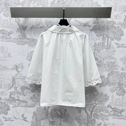 GUCCI 25S EMBROIDERED LONG SLEEVE SHIRT 264651