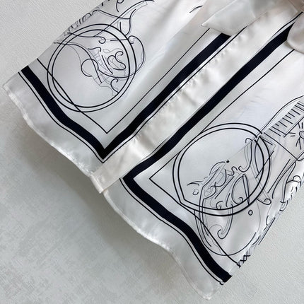 HERMES 26S SILK MIDI SKIRT 583