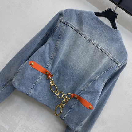 CELINE 26S CREW NECK DENIM JACKET 113