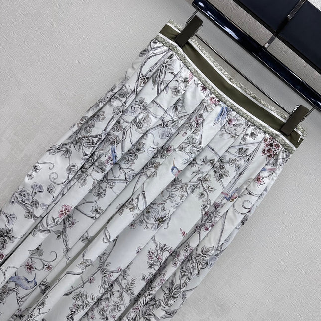 DIOR 26S FLORAL SILK SKIRT 1195