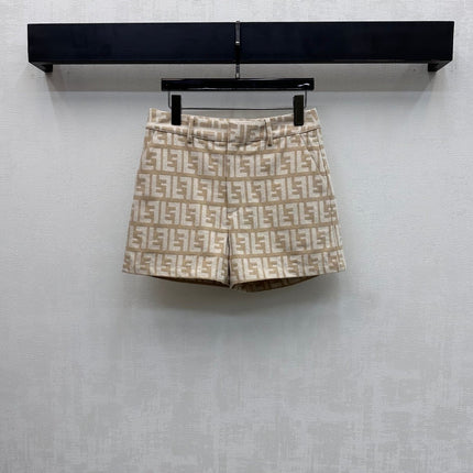 FENDI JACQUARD MOTIF SET IN BEIGE