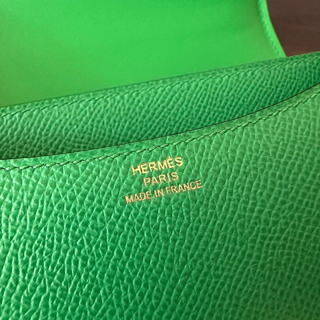 CONSTANCE 18 GREEN EPSOM GOLD HARDWARE