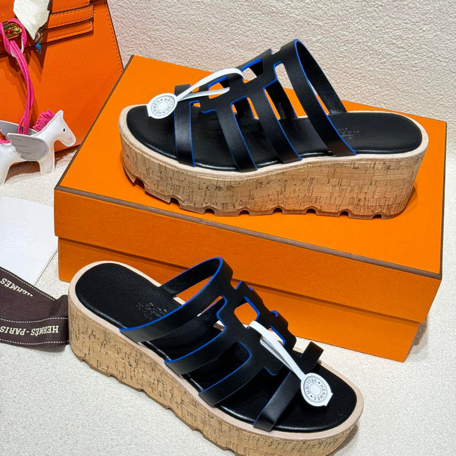 ISABELLA SANDAL BLACK CALFSKIN