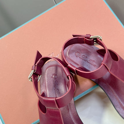 LP TRANI SANDALS BOYSENBERRY CALFSKIN