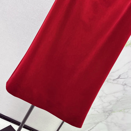 DIOR 25S LONG VELVET MIDI SKIRT 521