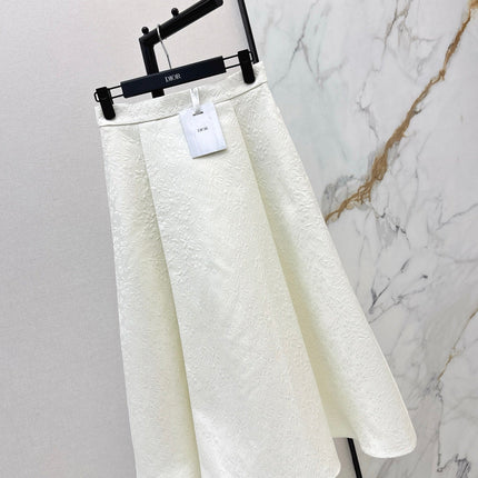 DIOR 25S WHITE FLARED SKIRT 514