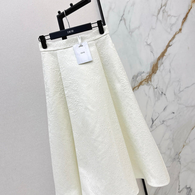 DIOR 25S WHITE FLARED SKIRT 514