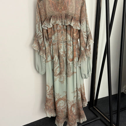 ZIMMERMANN 26S BOW-NECK LONG-SLEEVE DRESS STYLE 143