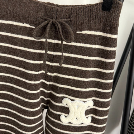 CELINE 25S SWEATER AND WIDE-LEG PANTS SET 0111