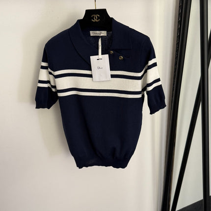 DIOR 26S SHORT-SLEEVE KNIT SWEATER 1028