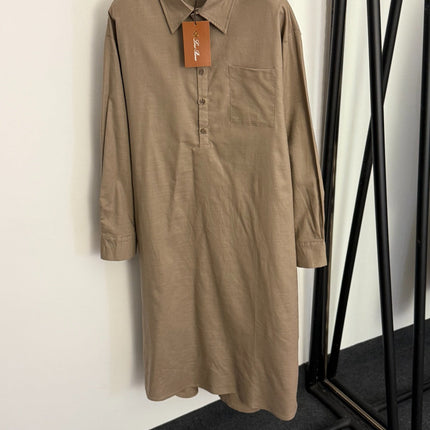 LORO PIANA 26S LONG SLEEVE SHIRT DRESS 807
