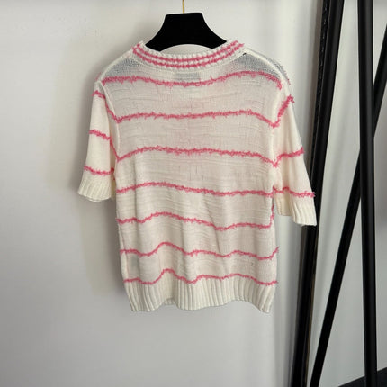MIUMIU 26S SHORT SLEEVE KNIT TOP 1020