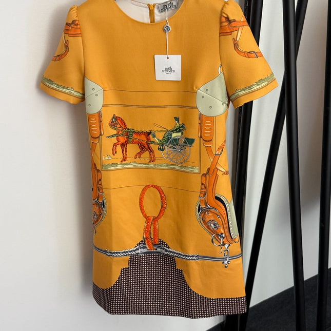 HERMES 26S SHORT SLEEVED DRESS 527