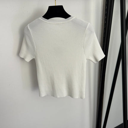 CHANEL 26S SHORT-SLEEVE SWEATER 987