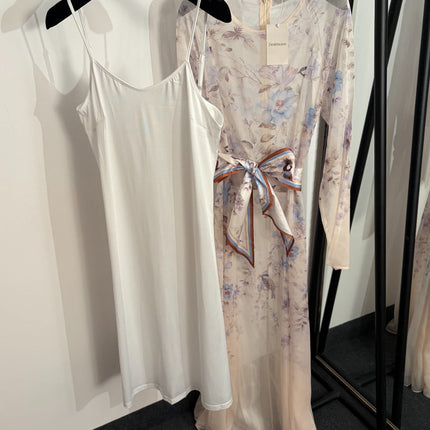 ZIMMERMANN 26S LONG-SLEEVE WAIST-CINCHED DRESS STYLE 49