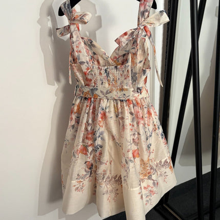 ZIMMERMANN 26S FLORAL DRESS WITH BELT STYLE 18