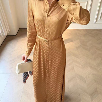 GUCCI 26S LONG SLEEVE SHIRT DRESS 302