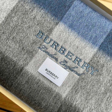SCARF 180 CM IN NAVY BLUE MIX BLACK CASHMERE 394744