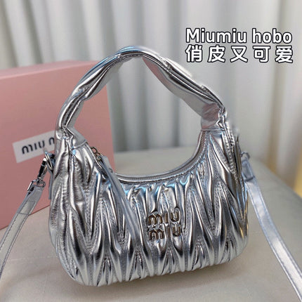 WANDER 22 BAG IN SILVER LAMBSKIN