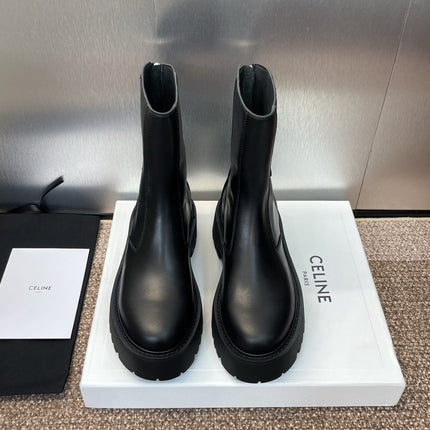 CELINE 26S ANKLE BOOTS 45 MM IN BLACK CALFSKIN