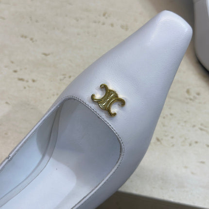 CELINE 26S HIGH HEELS 65 MM IN WHITE CALFSKIN