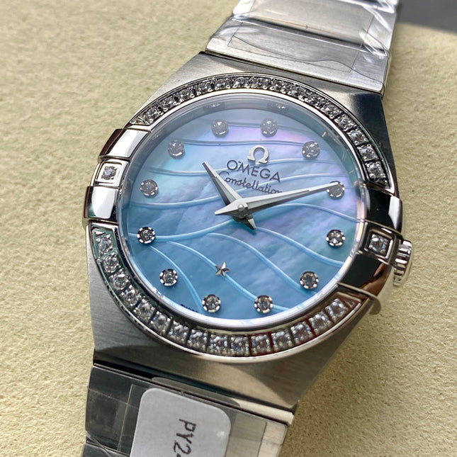 CONSTELLATION PETITE WATCH SILVER CASE WITH SAPPHIRE BLUE DIAL