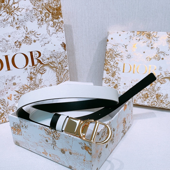 DIOR 25S BELT 20 MM IN LIGHT BLUE GREY CALFSKIN 572897