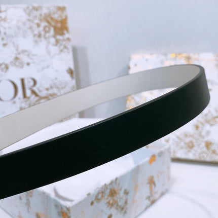 DIOR 25S BELT 20 MM IN BLACK CALFSKIN 572899