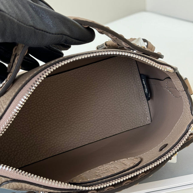 BY THE WAY SELLERIA MINI 20 IN MEDIUM BROWN GRAINED CALFSKIN