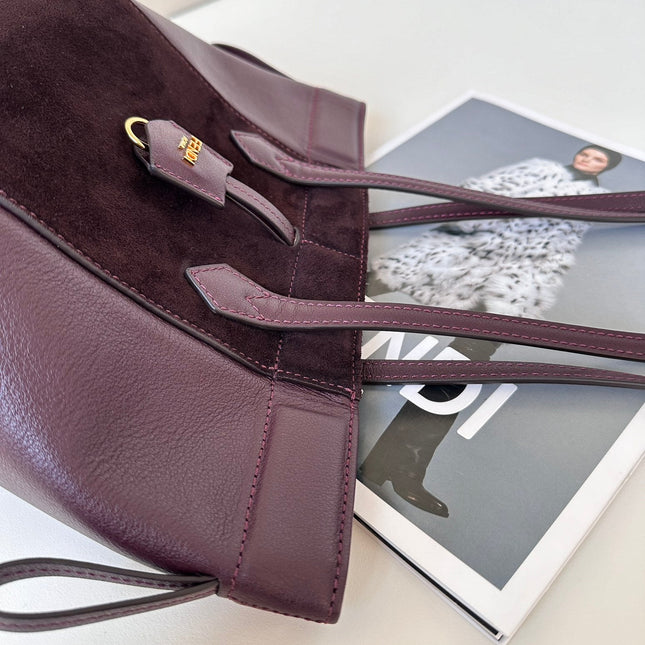ORIGAMI MINI 19 IN WINE RED LAMBSKIN AND SUEDE