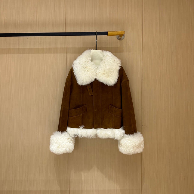 MIUMIU LEATHER DOWN JACKET STYLE 713