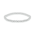 Bead Ball Bracelet Stretchable Elastic White Gold