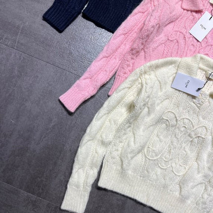 CELINE 25S EMBROIDERED ROUND-NECK SWEATER 0060