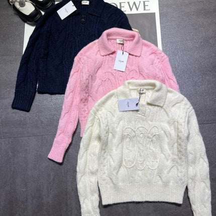 CELINE 25S EMBROIDERED ROUND-NECK SWEATER 0060