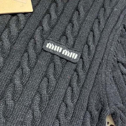 MIUMIU SHORT-SLEEVE KNIT SWEATER 530