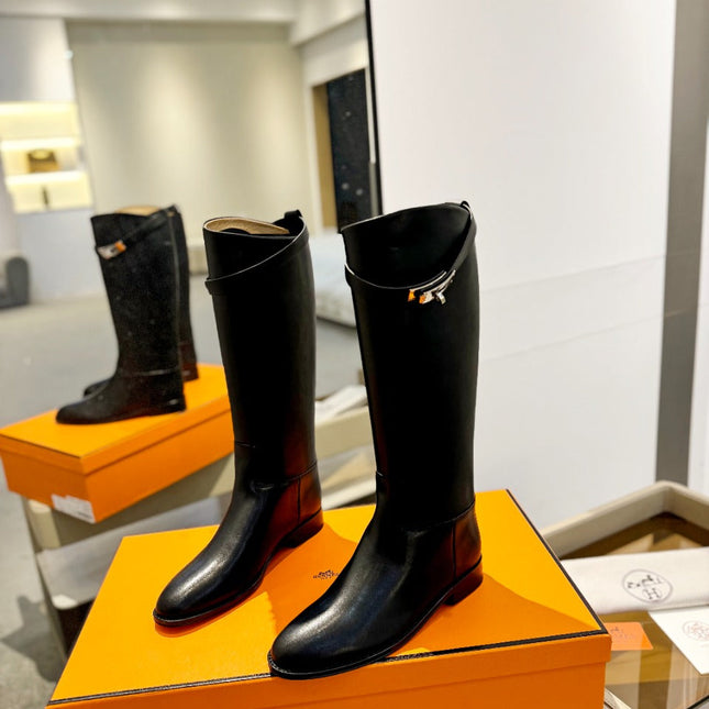 STIVALI JUMPING IN BLACK CALFSKIN