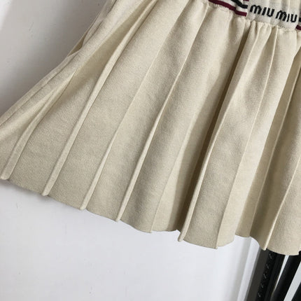 MIUMIU 26S KNITTED MINI PLEATED SKIRT 890