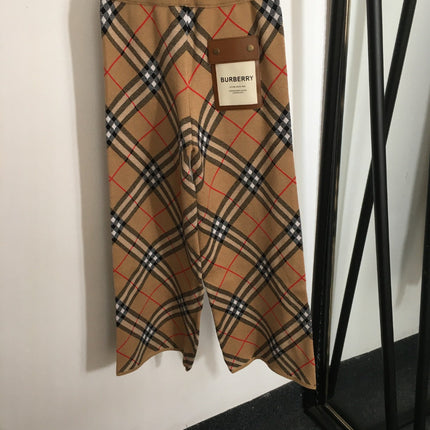 BURBERRY 25S TOP AND WIDE-LEG PANTS SET 337